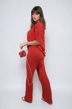 Cheesecloth Pattern Top and Trouser Co-ord Set