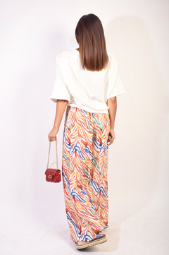 Pleated Wide Leg and Elastic Waist Trousers