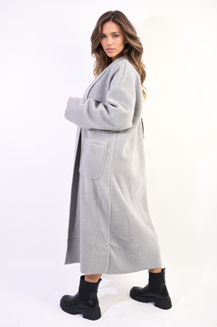 Open Front Pocket Long Loose Coat