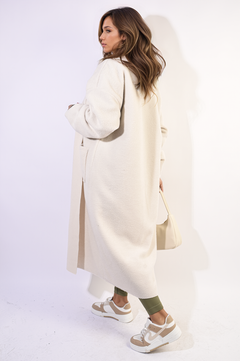 Open Front Pocket Long Loose Coat