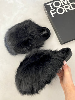 Fluffy Faux Fur Winter Sandals