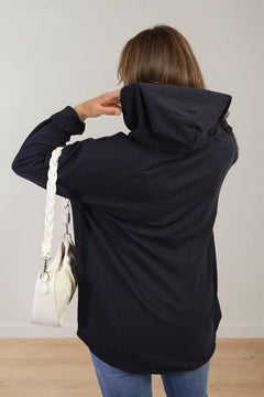 Zip-Up Hooded Jacket with Pockets