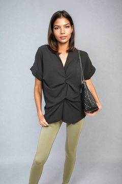 V-Neck Twist Front Top