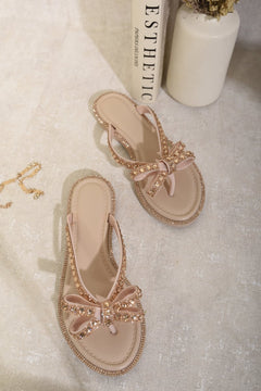 Embellished Bow Detail Sandals